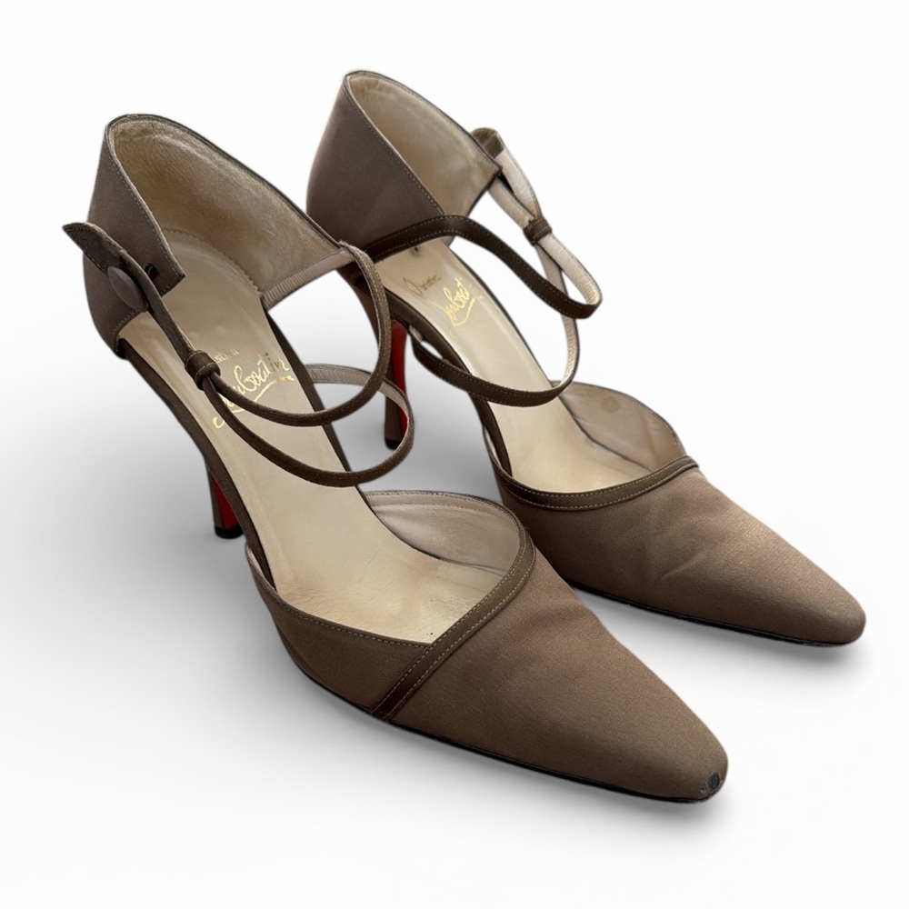 Christian Louboutin Elegant Brown Women's Heels‎